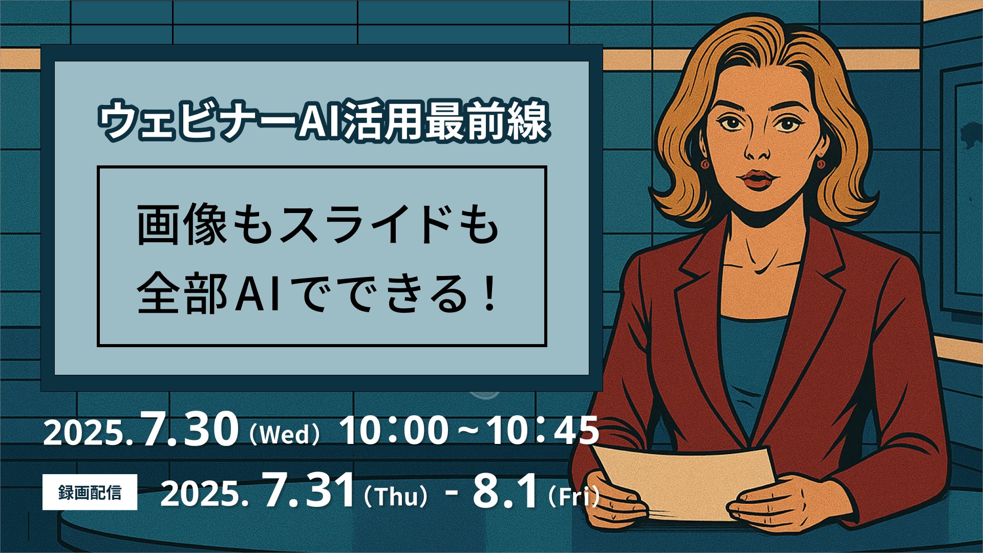 ウェビナーAI活用最前線～タイトルだけじゃない！画像もスライドも全部AIでできる！
